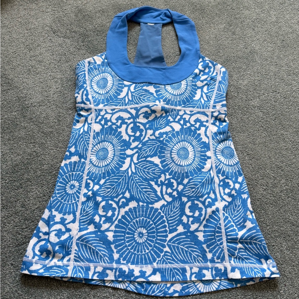 Blue Lululemon tank top